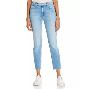 MOTHER The Dazzler Mid-Rise Ankle Fray Jeans in Dropping In sz 25